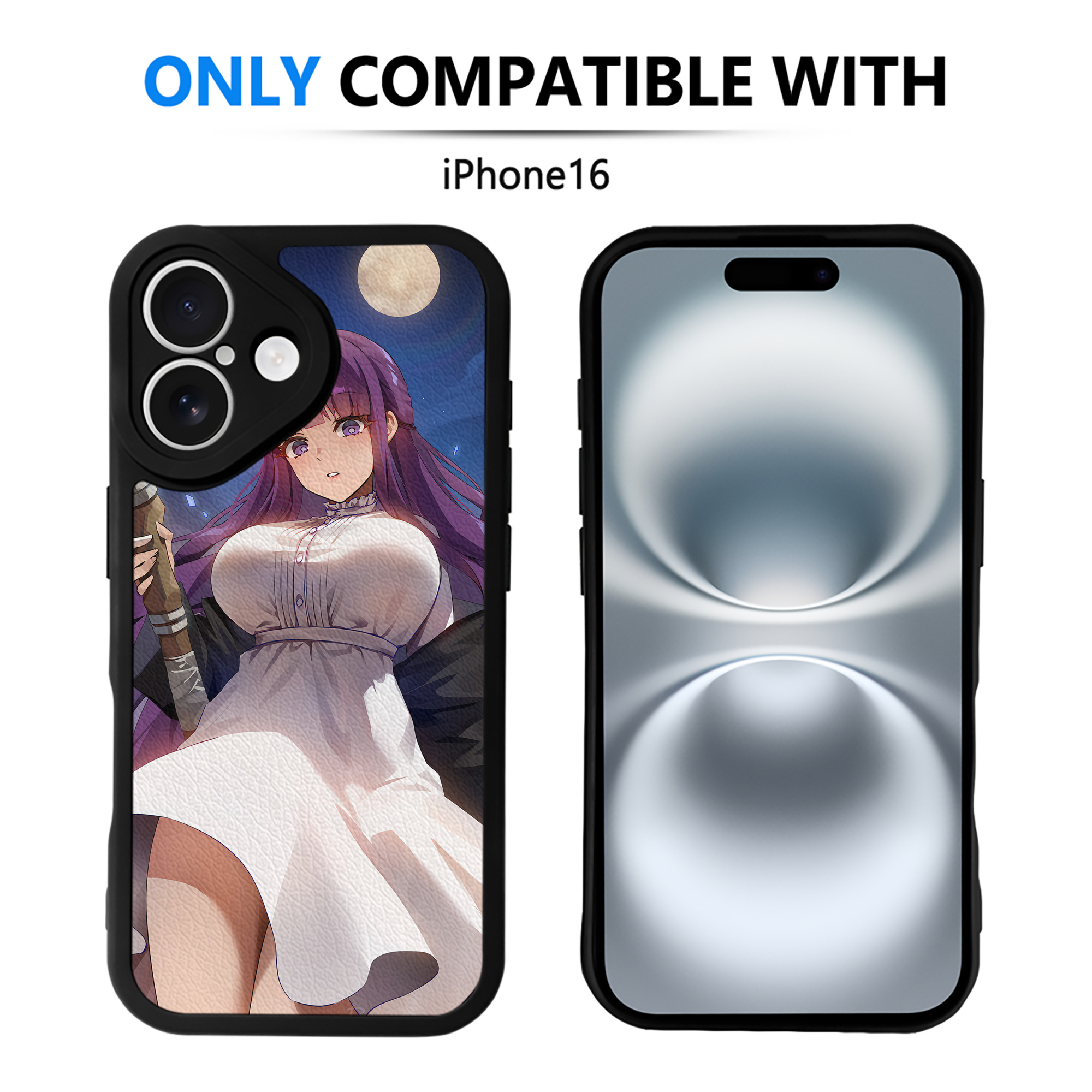 （画像用） 葬送のフリーレン Frieren 【iPhone 16シリーズ対応】シリコンスマホケース（レザー調） 材質：シリコン